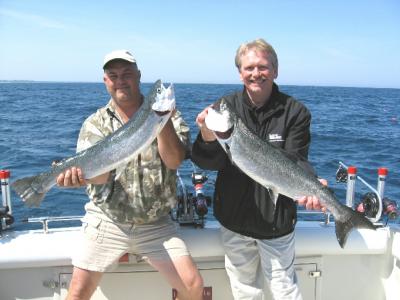 A Nice 10 Pound King Salmon And An 8 Pound Rainbow Trout!